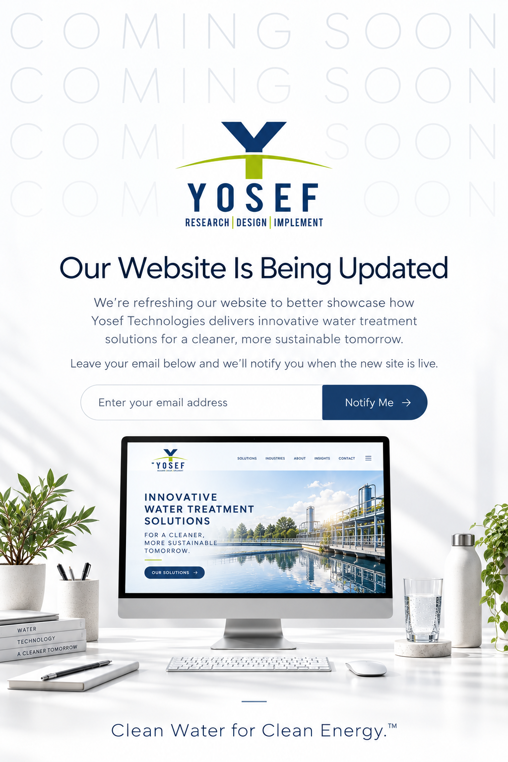 Yosef Technologies coming soon landing page